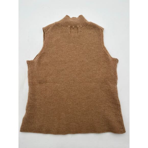 Halston hundred percent extra fine merino wool Sz XS - S Camel Brown Mocha Latte - Picture 3 of 9